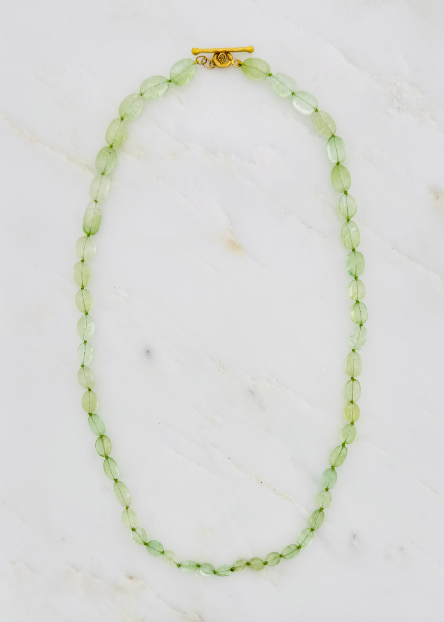 CATHY WATERMAN FIND JEWELRY 22K YELLOW GOLD Green Tourmaline Beaded Necklace