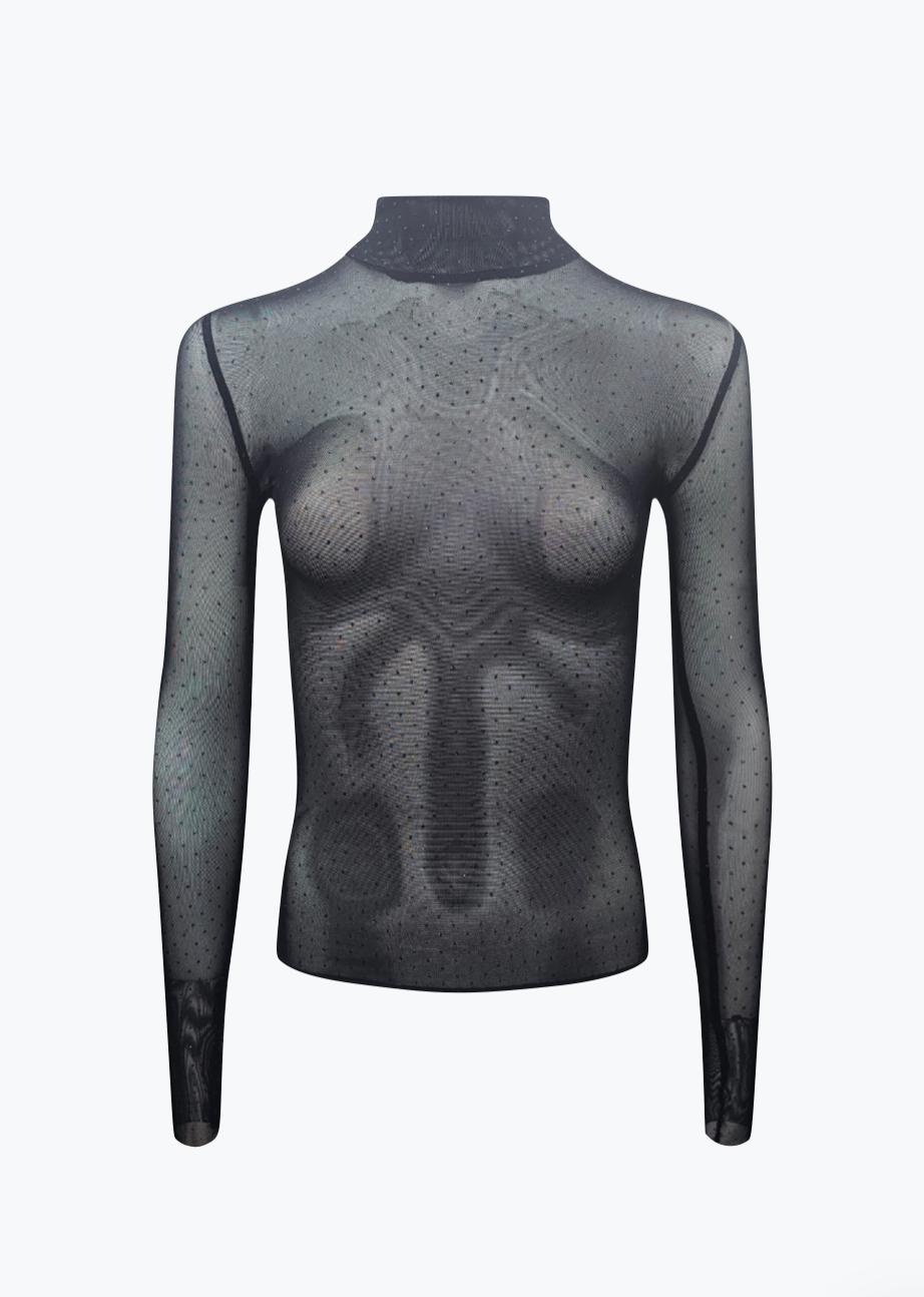 Cout de la liberte Ayla Long Sleeve Tulle Top