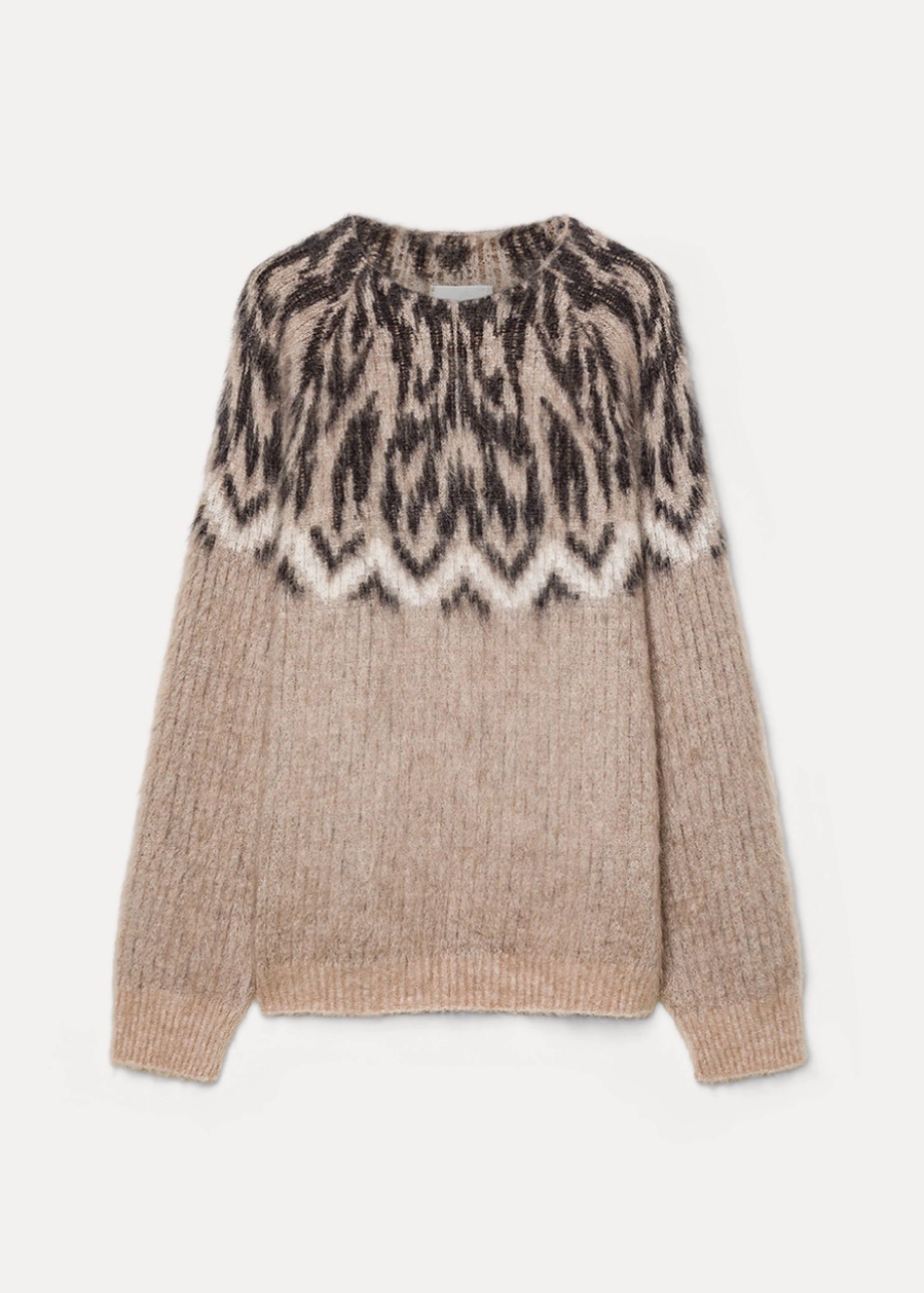 interim 40s ANIMAL JACQUARD ALPACAセーター INTERIM 40s ANIMAL JACQUARD ALPACAセーター