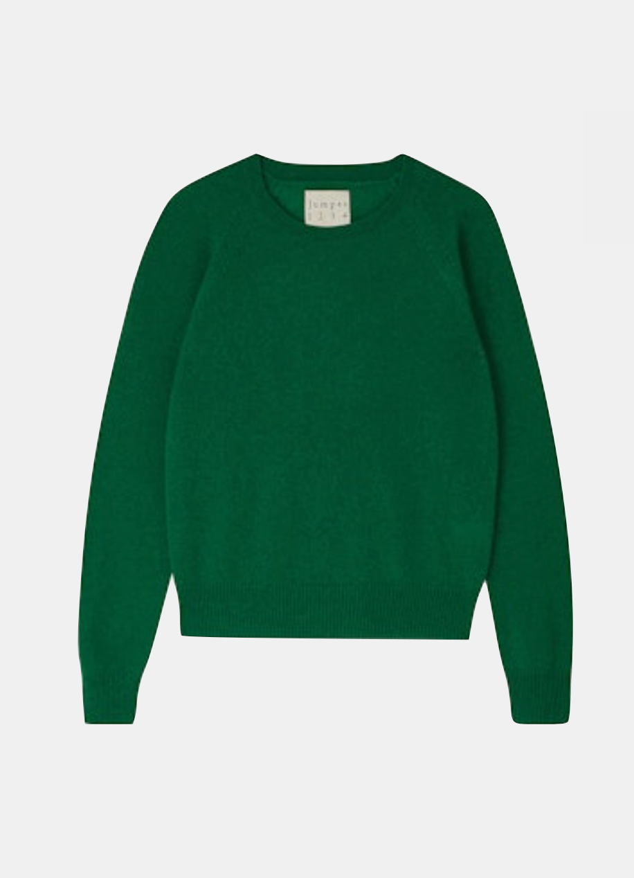 Jumper1234 Cashmere Crop Crew in Green