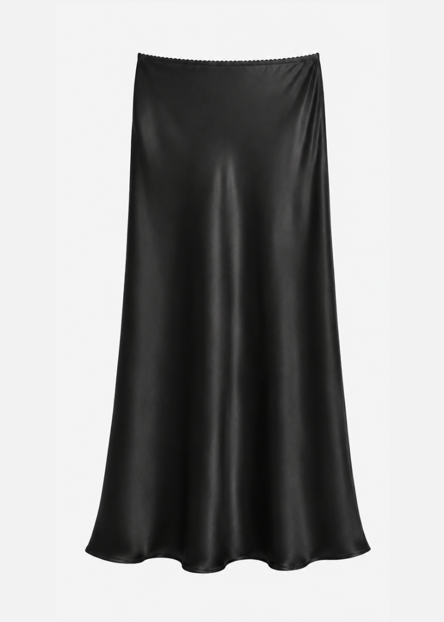 Sablyn Grace Scallop Trim Bias Cut Maxi Skirt