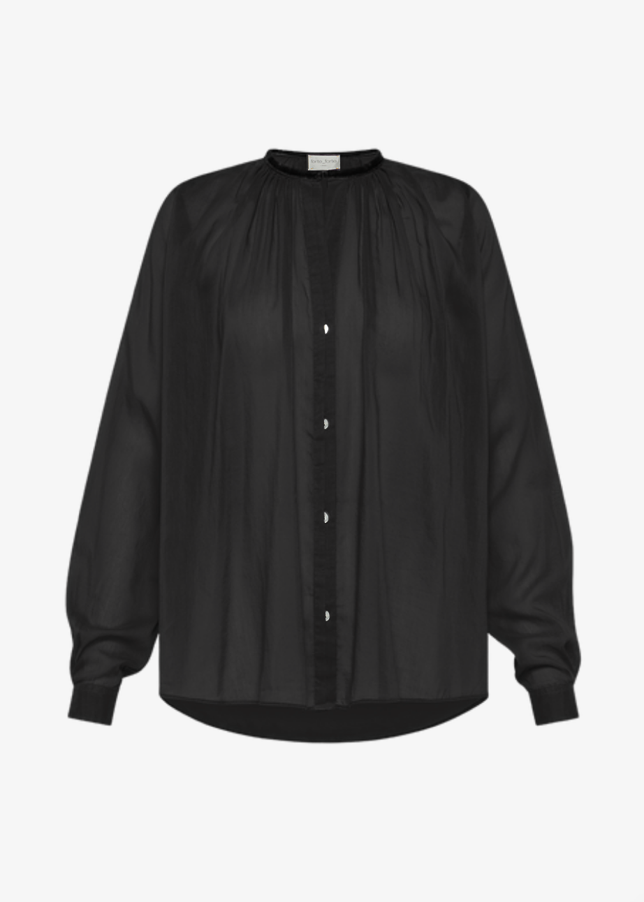 Bohemian Voile Shirt in Black