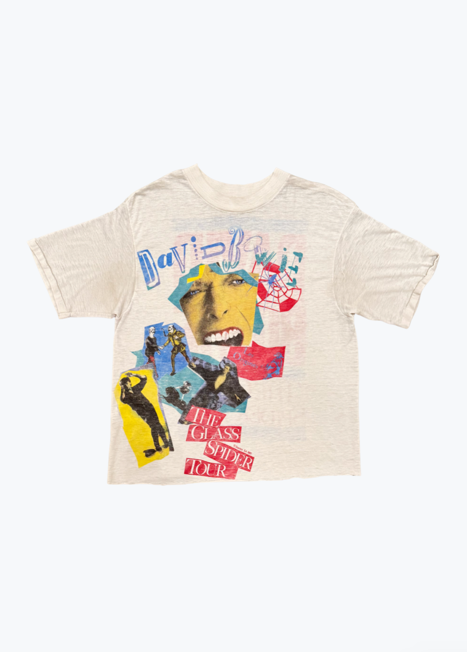 Vintage David Bowie 1987 Glass Spider Tour Tee – ELI Vintage David Bowie 1987 Glass Spider Tour Tee – ELI