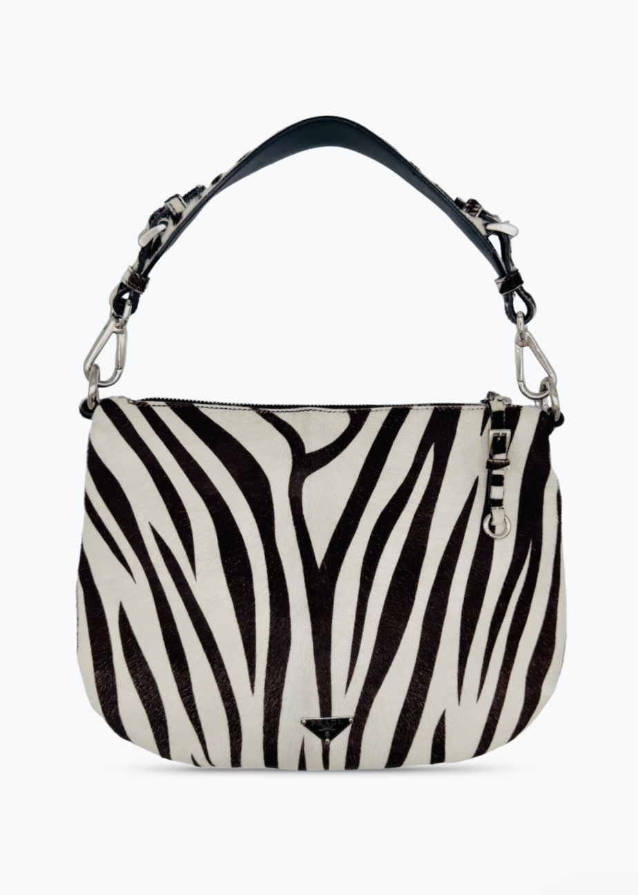 Vintage Prada Zebra Print Shoulder Bag – ELI