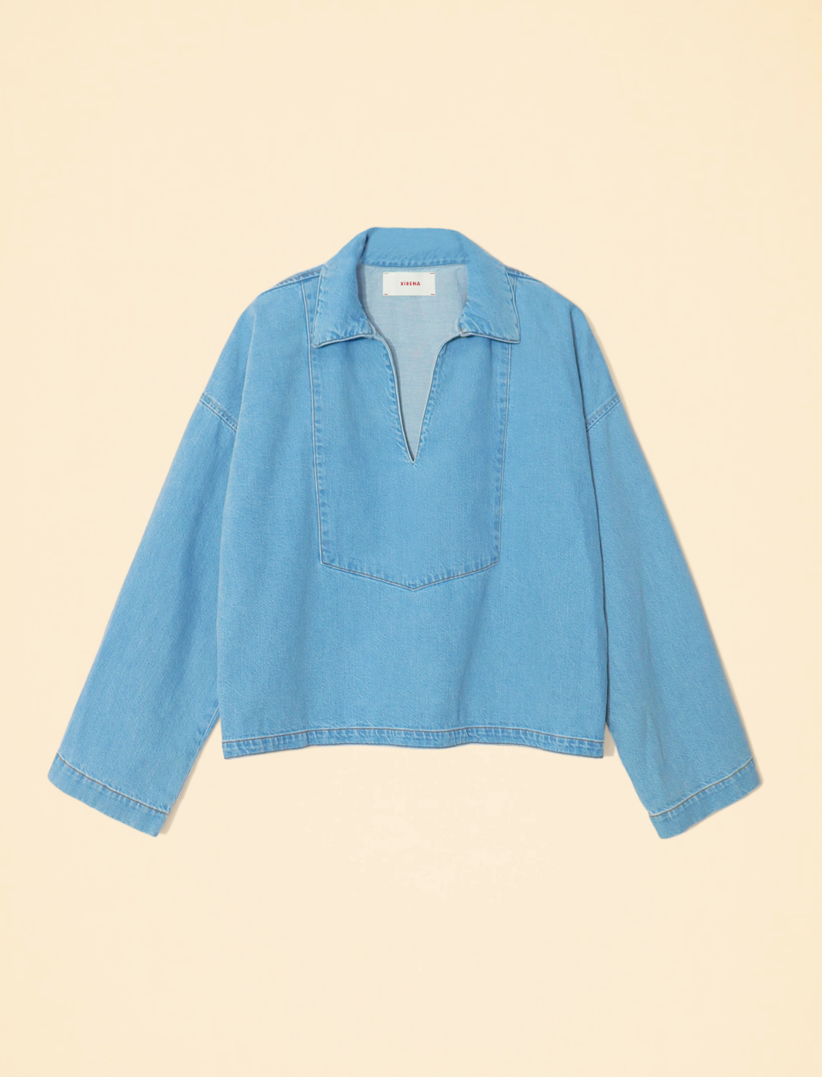 Xirena Abbott Denim Top in Light Blue
