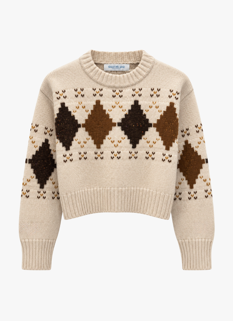 calle del mar Donegal Argyle cashmere Crew sweater