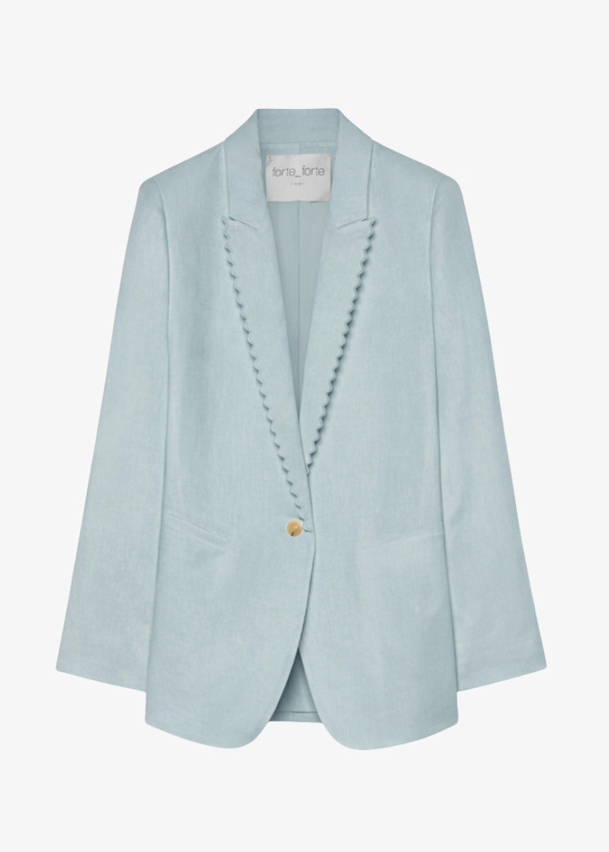 forte forte 14825bis_my jacket Embroidered Linen Jacket