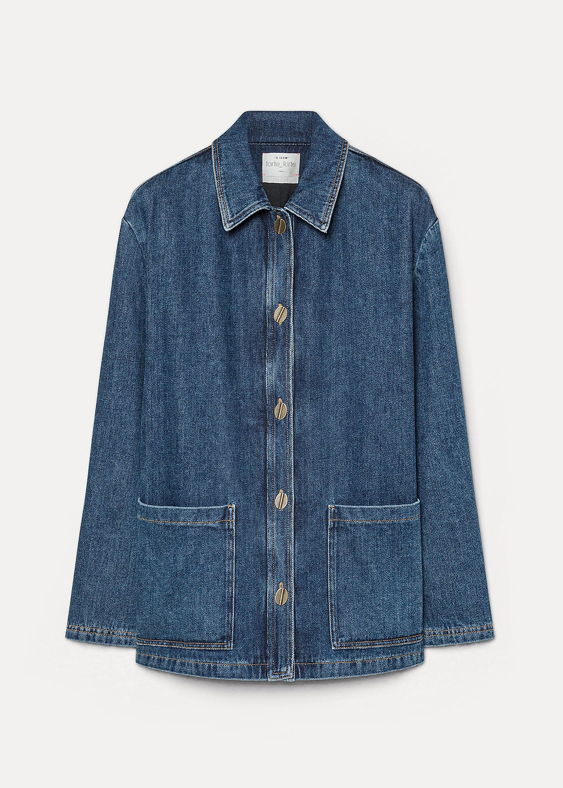 forte forte womens Cavalry Denim Workwear Jacket