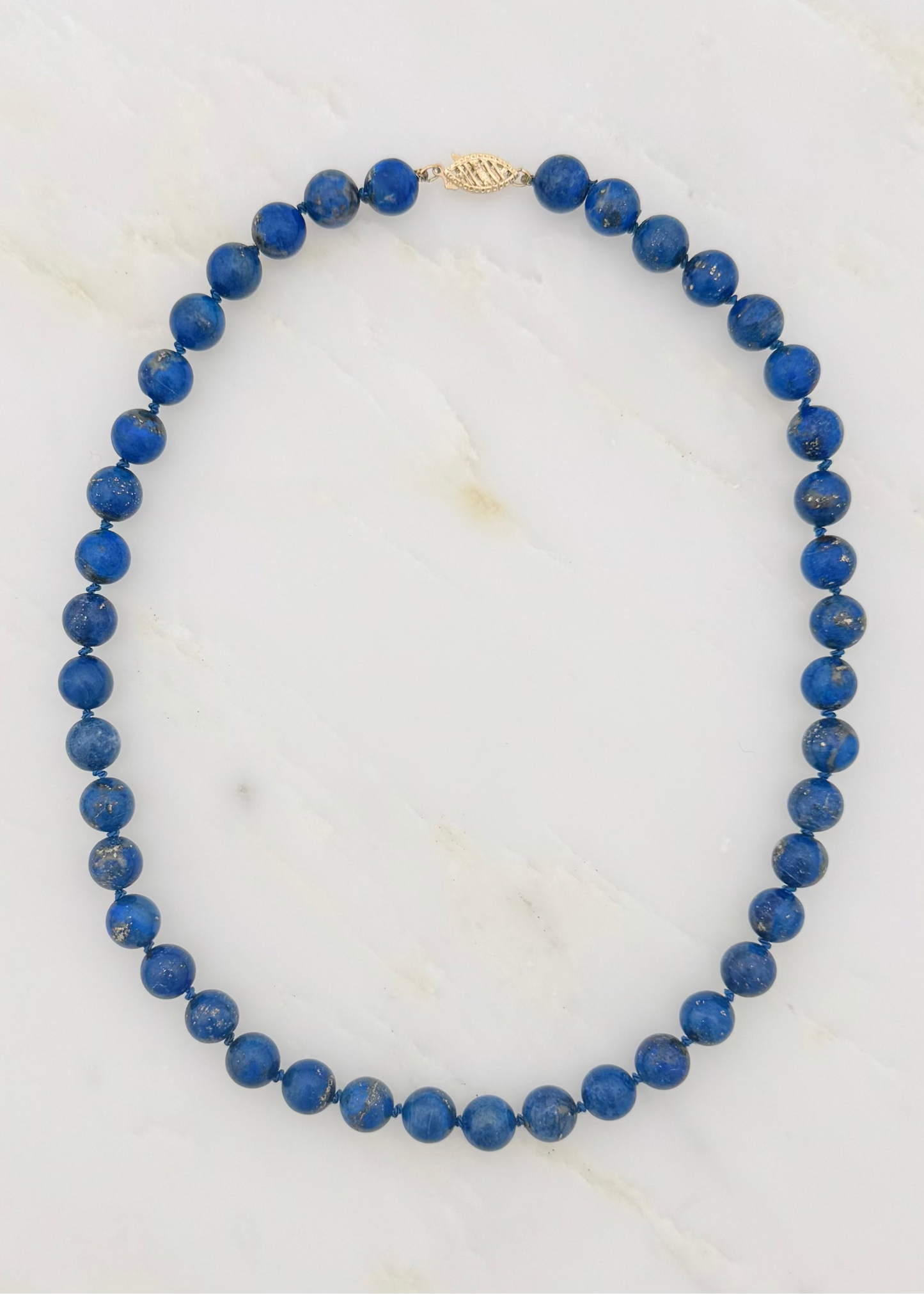 vintage fine jewelry Beaded Lapis Lazuli Necklace