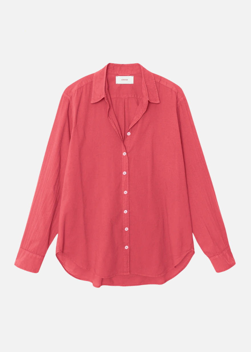xirena womens Beau Shirt in Crimson