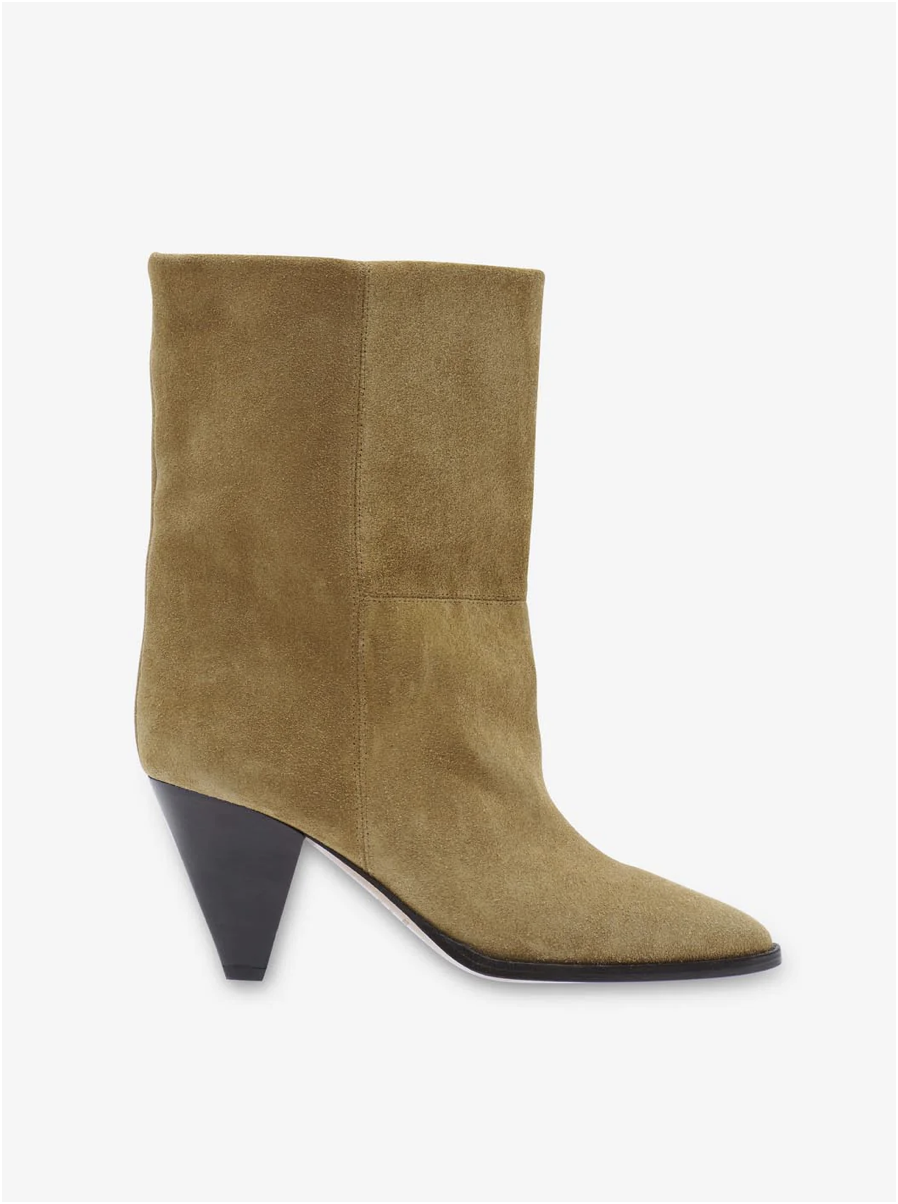 Rouxa Suede Boots in Taupe – ELI