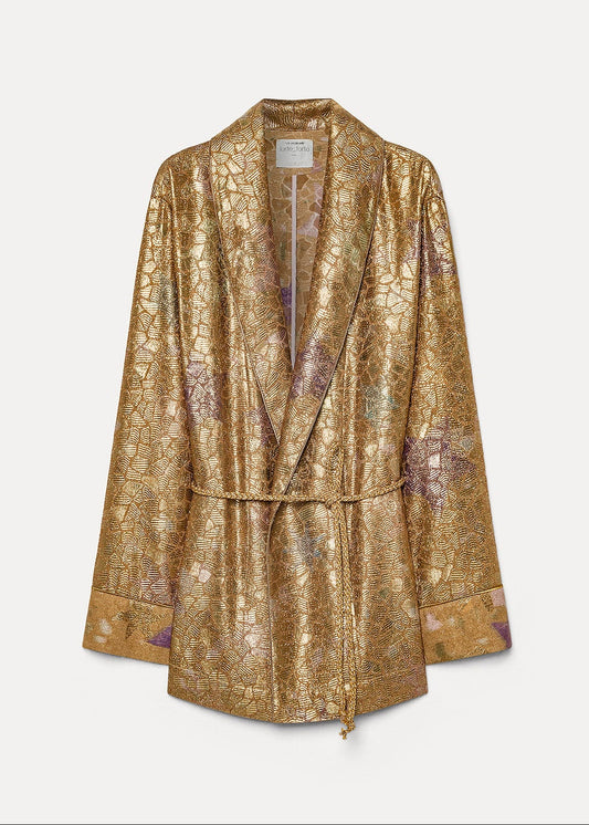 14800 myjacket forte forte womens Kimono Jacket in "Les Folies" Lurex Jacquard