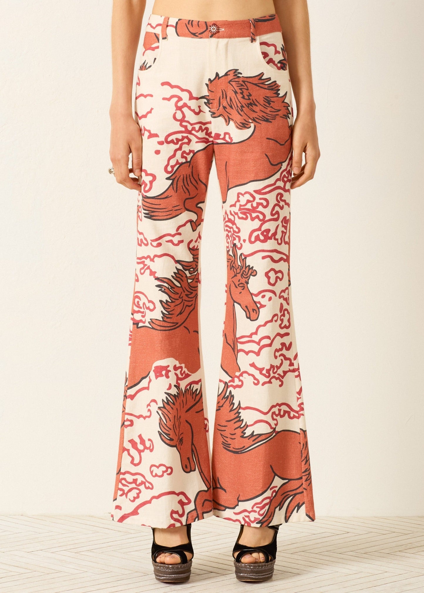 person wearing ALIX OF bohemia womens Bunny Rouge Pegasus Jean