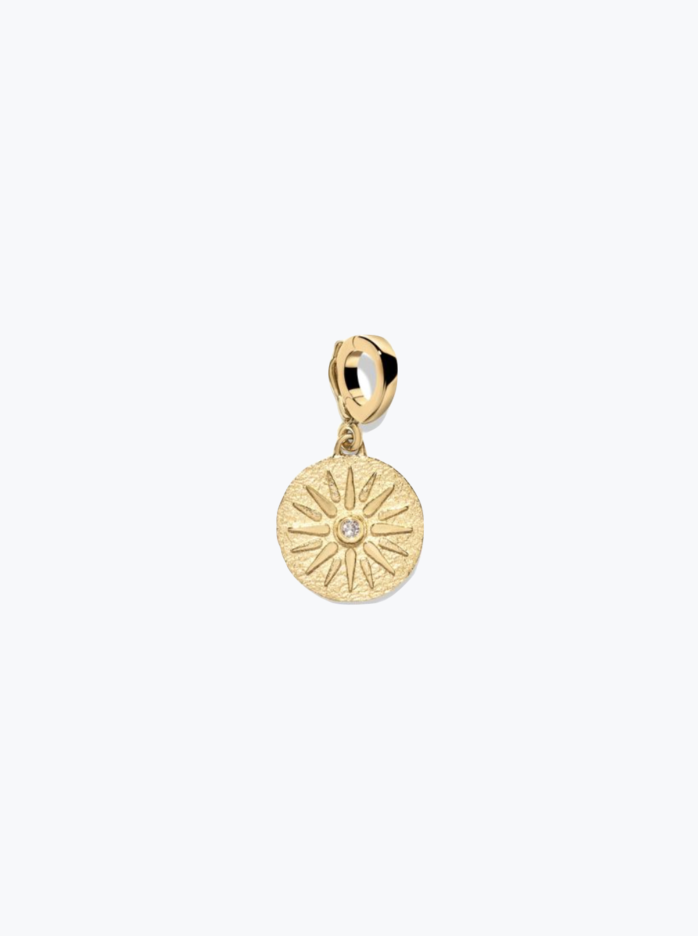 AZLEE fine jewelry Sunburst Diamond Petite Coin pendant