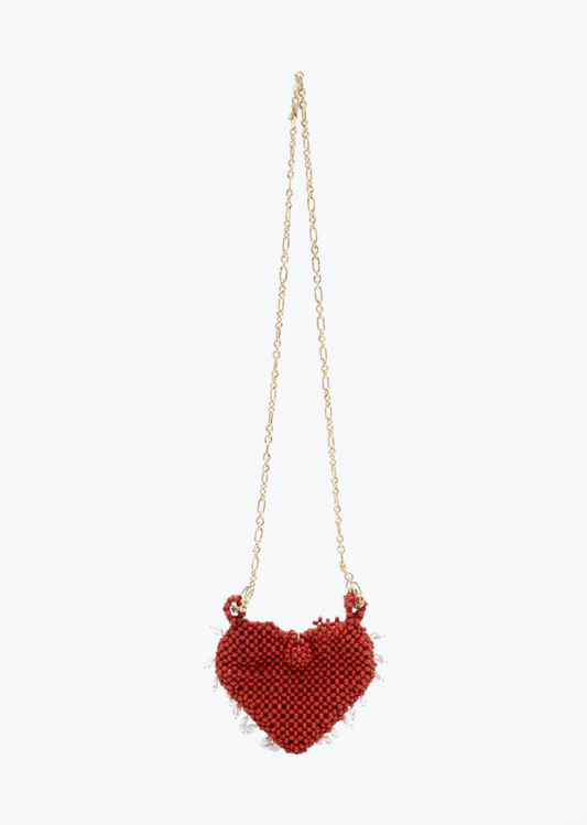 Alemais Carmelo Beaded Heart Bag