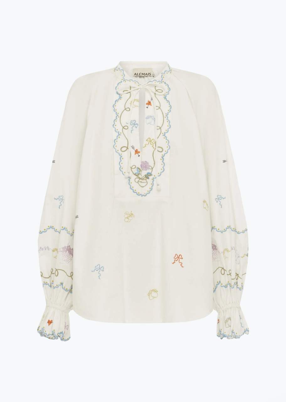 Alemais Giulia Embroidered Blouse