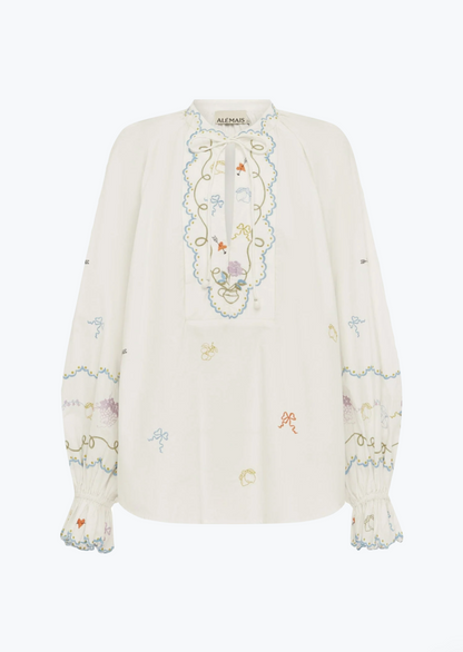 Alemais Giulia Embroidered Blouse