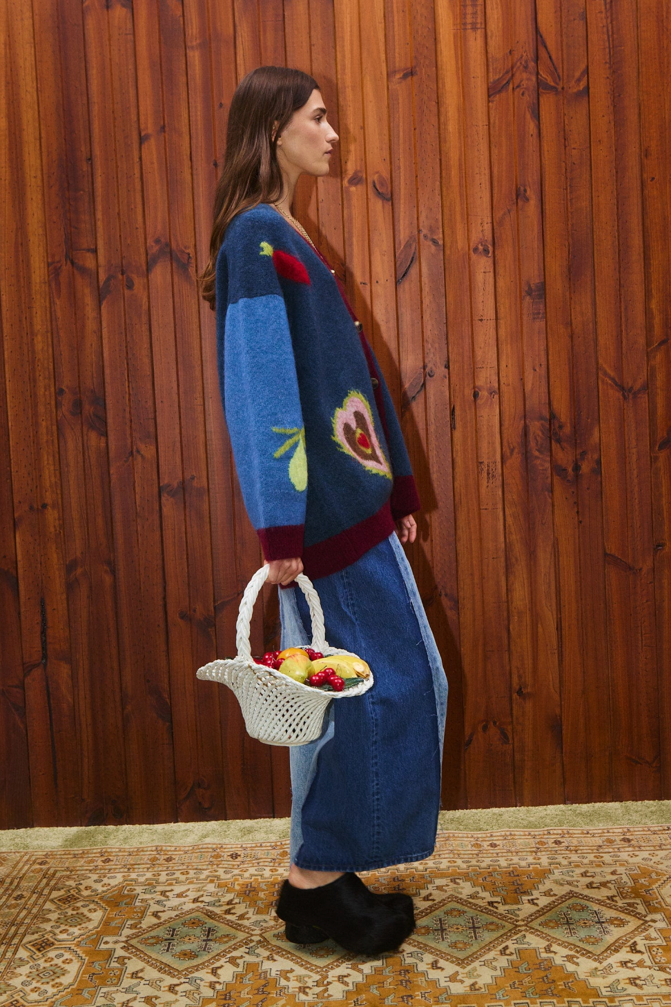 Person wearing Alemais Mohair Fredo Cardigan