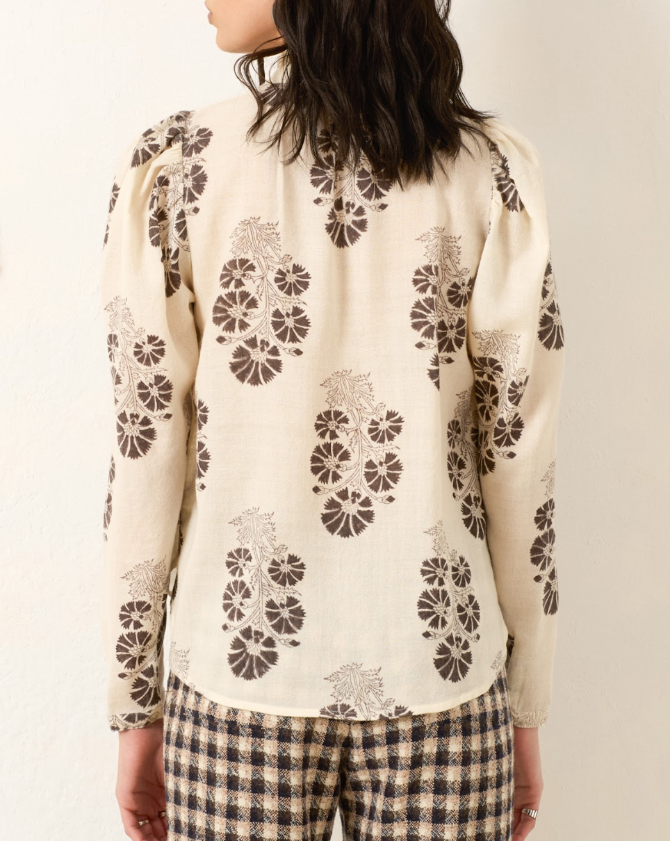 Person wearing Alix of Bohemia Artemis Java Bouquet Shirt