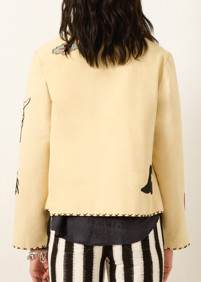 Person wearing Alix of Bohemia FW25-FRA128-JFrancisRyeTattooJacket0559