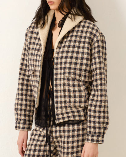 Person wearing Alix of Bohemia FW25 EliTrailDustBomberJacket