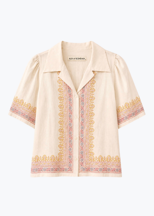 Alix of Bohemia Ophelia Blush Lattice Shirt