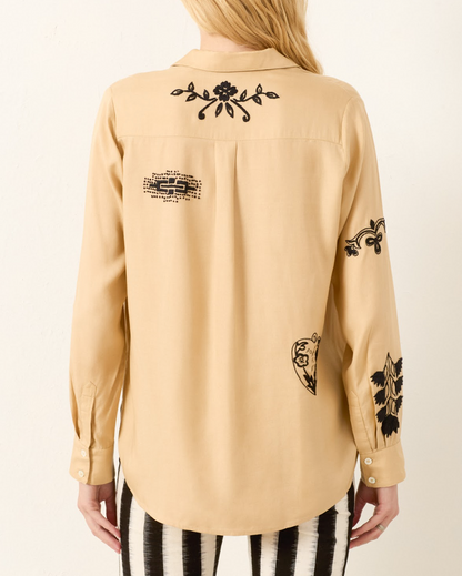 Person wearing Alix of Bohemia Patti Desert Tattoo Shirt