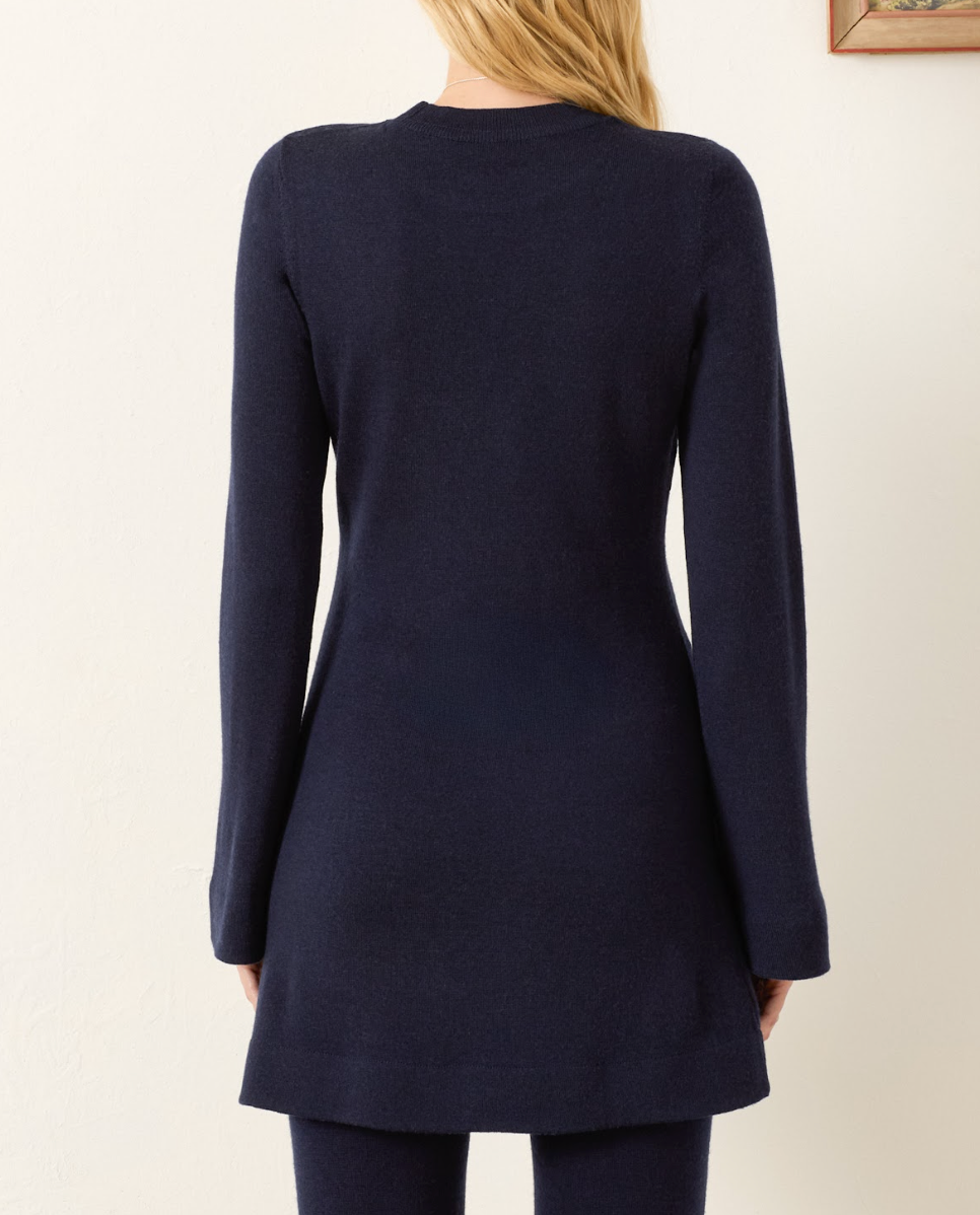 Person wearing Alix of Bohemia Romy Midnight Wool Dress