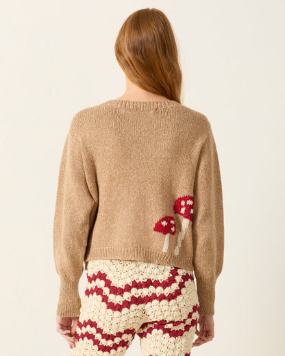 Person wearing Alix of Bohemia Sammi Mushroom Knit Cardigan