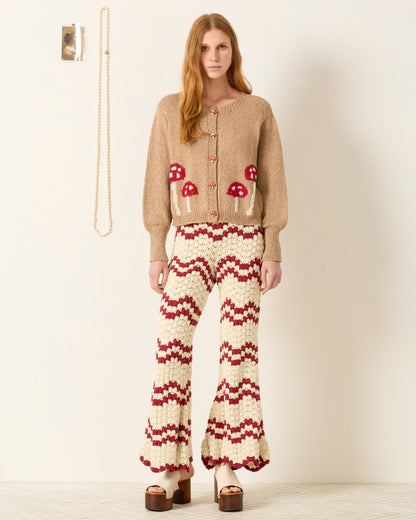 Person wearing Alix of Bohemia Sammi Mushroom Knit Cardigan