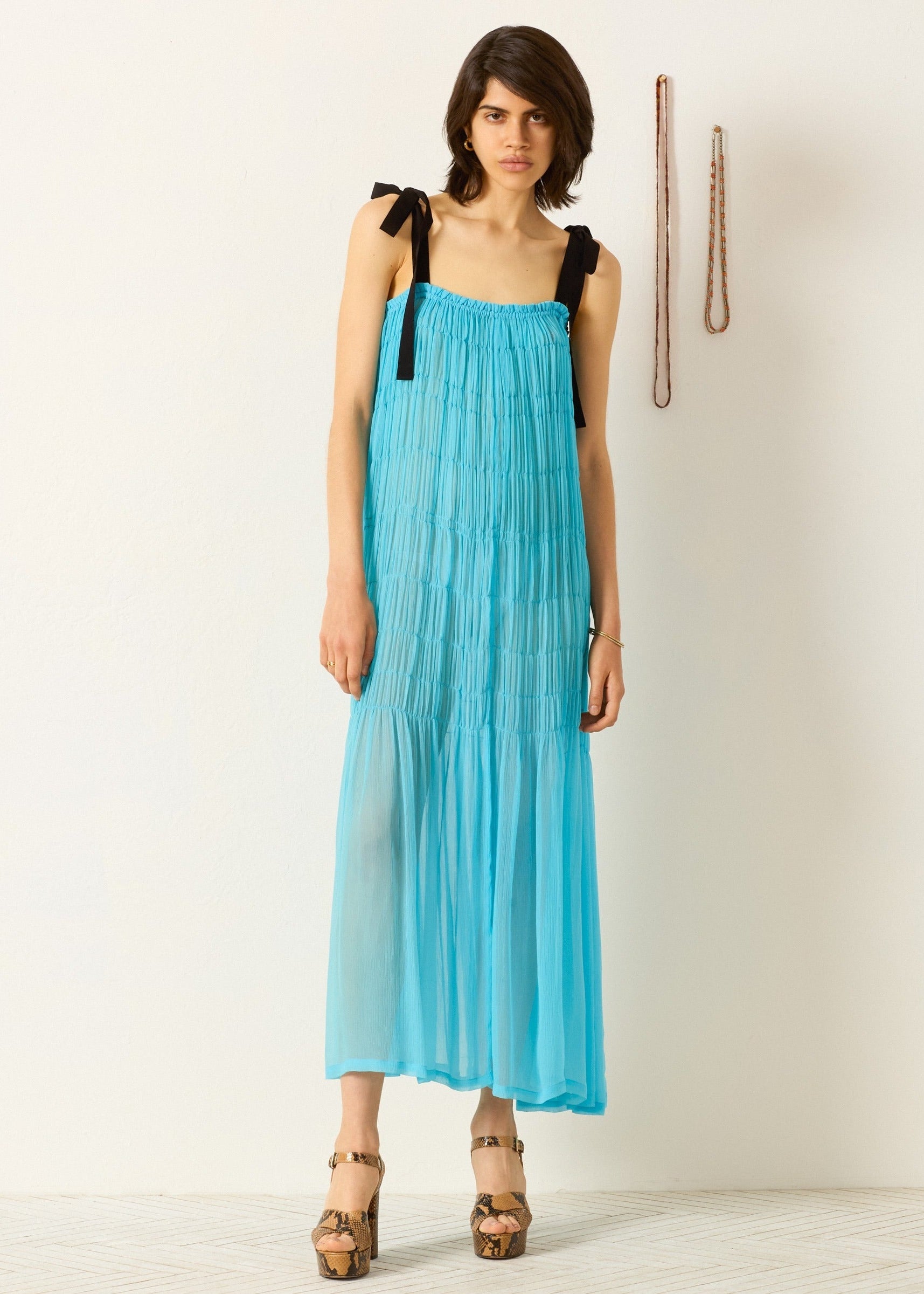 Alix of Bohemia womens Emrys Cerulean Stone Dress