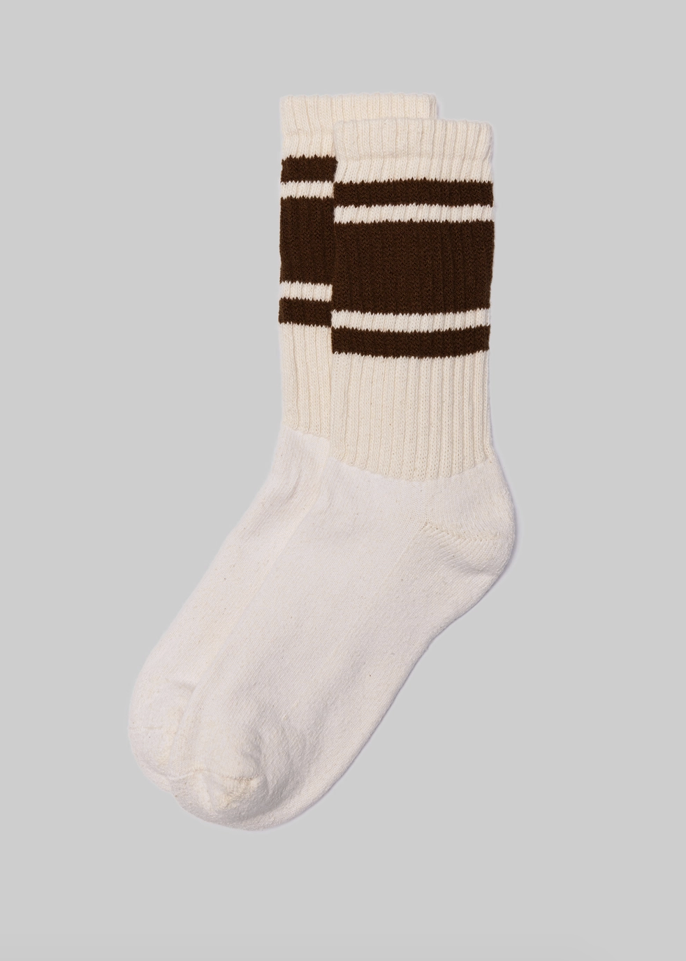 American Trench Mono Stripe Socks in Brown Heather