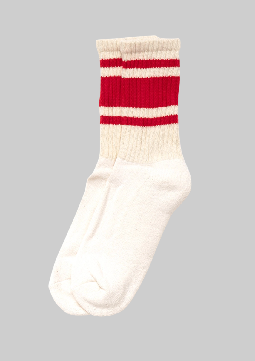 American trench Mono Stripe Socks in Red