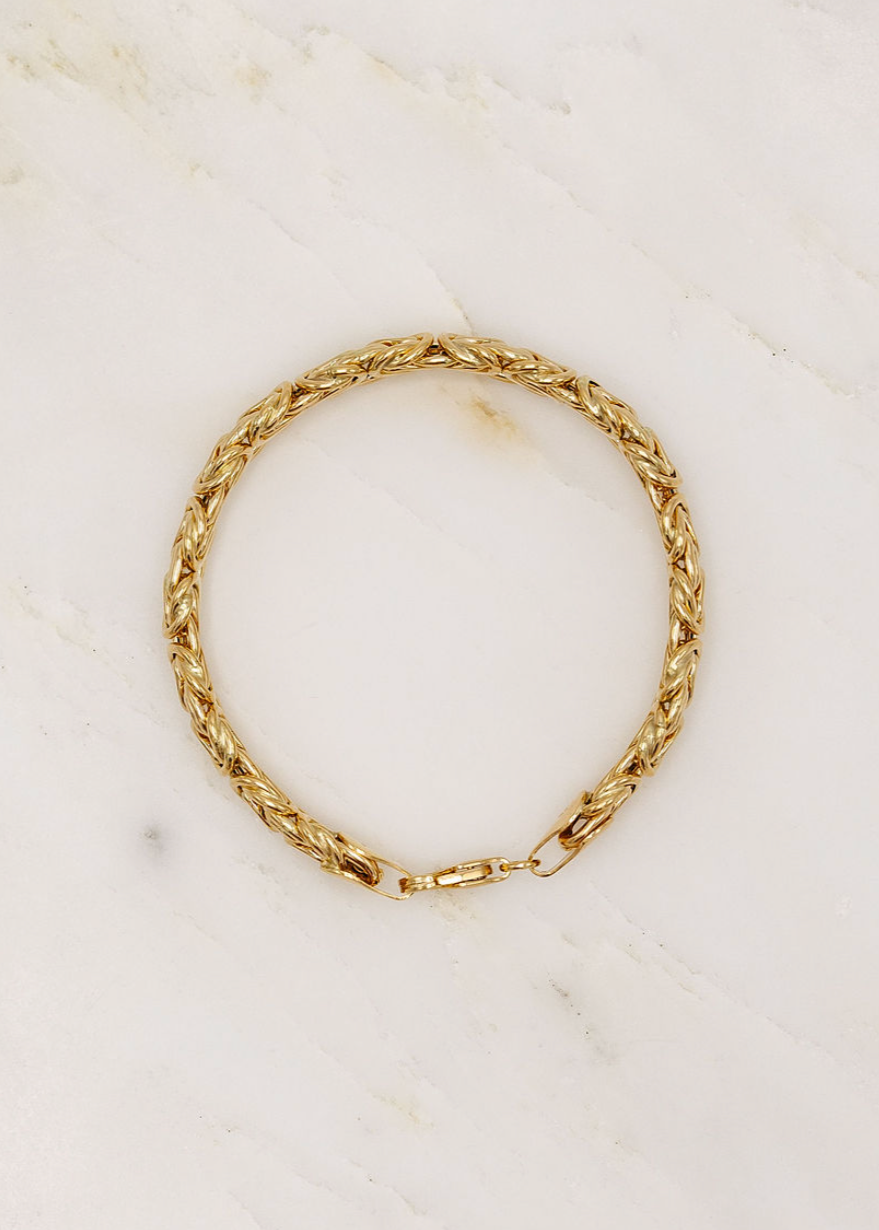 Azlee fine jewelry 18k Yellow Gold Empress Bracelet