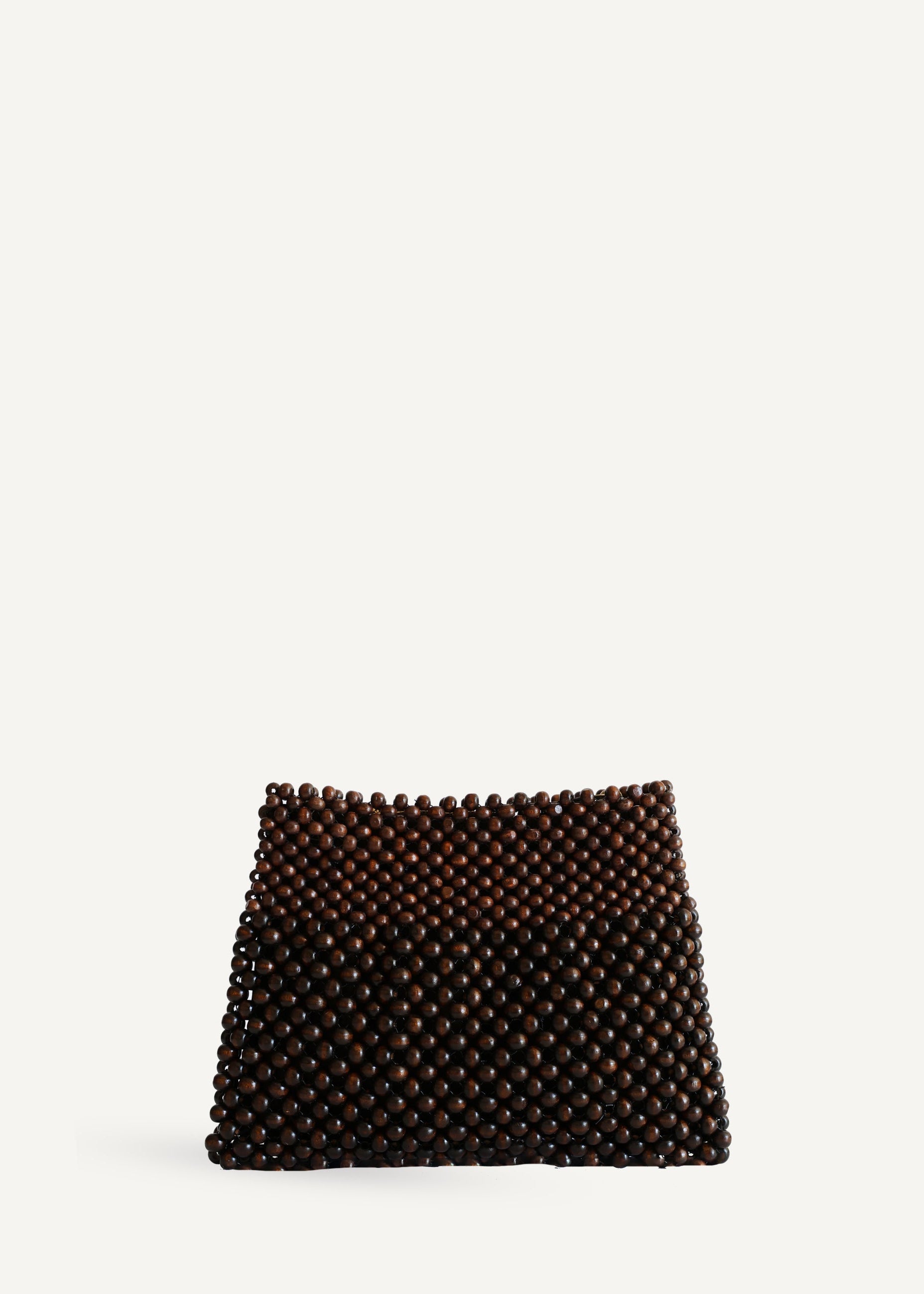 BEMBIEN-Lotte beaded clutch in Brown