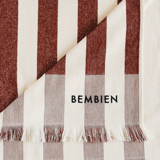Plage Towel - Brown Stripe