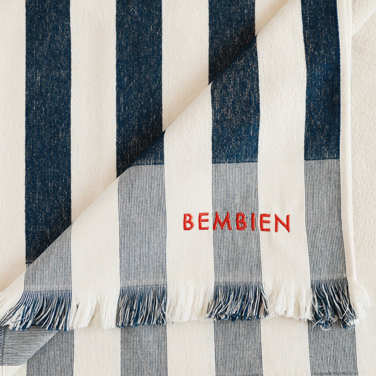 Plage Towel - Navy Stripe