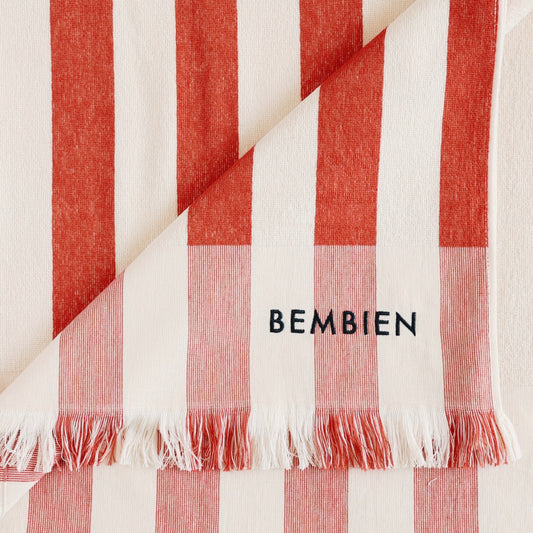 Plage Towel - Red Stripe