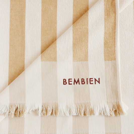 Plage Towel - Tan Stripe