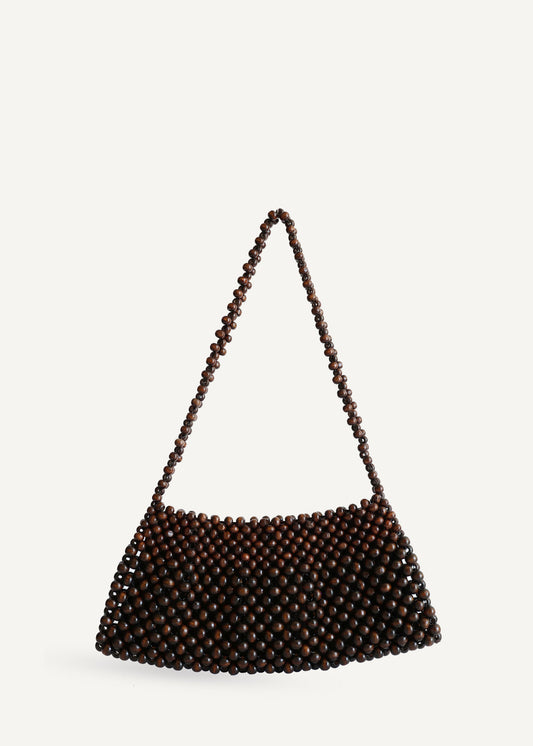BEMBIEN-Terra beaded bag-Brown