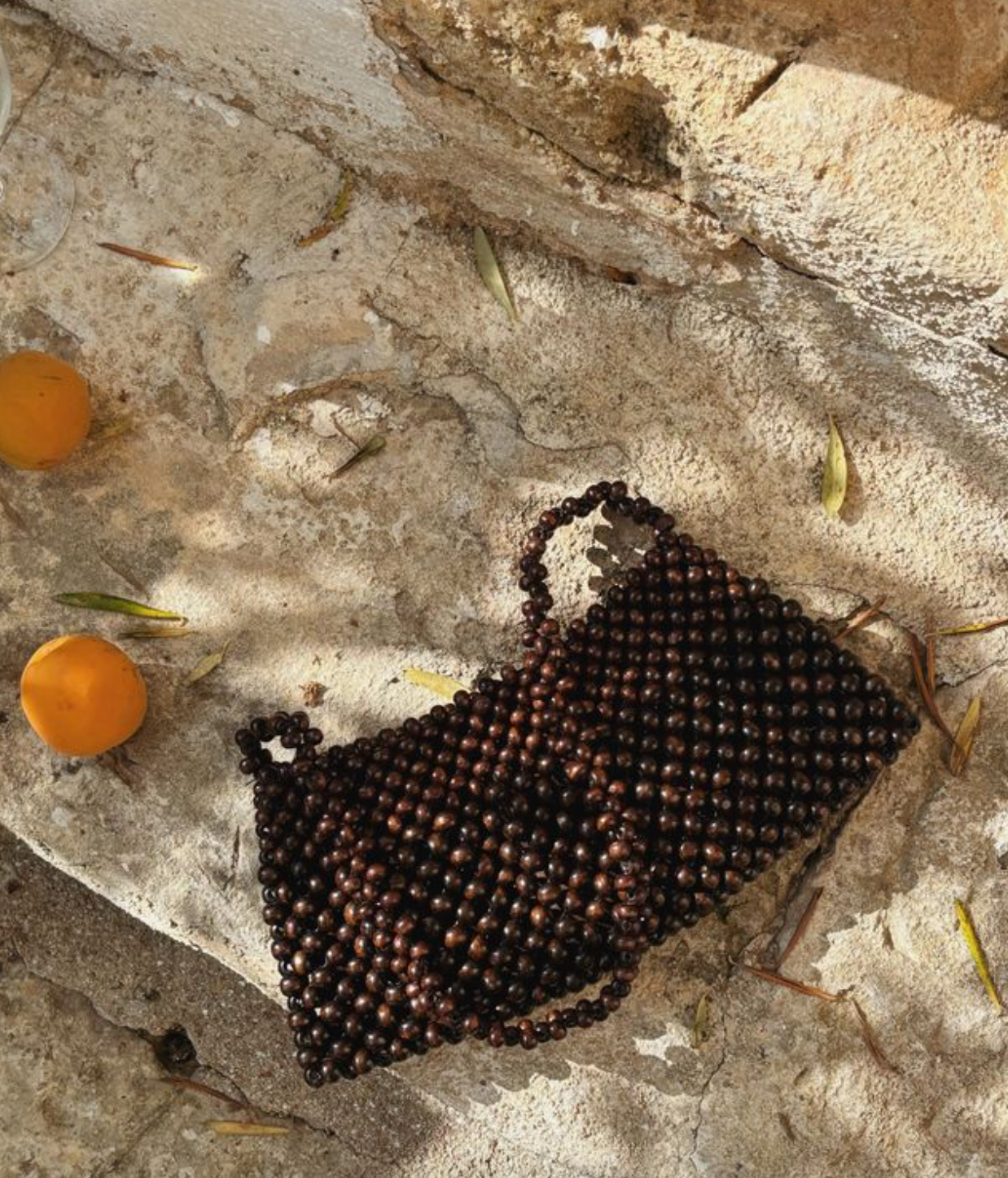 BEMBIEN-Terra beaded bag-Brown