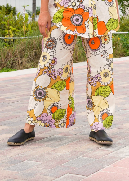 Person wearing Beirut Black Sabah Womens Leather Shoe