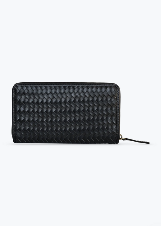 Bembien Luca Wallet in Black woven leather