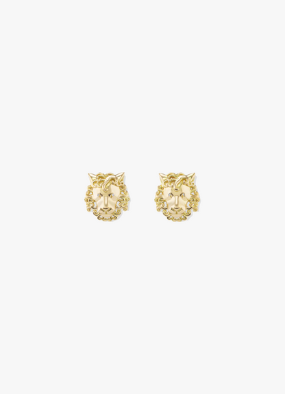 Brent Neale fine jewelry 18k yellow gold diamond Zodiac Leo Studs
