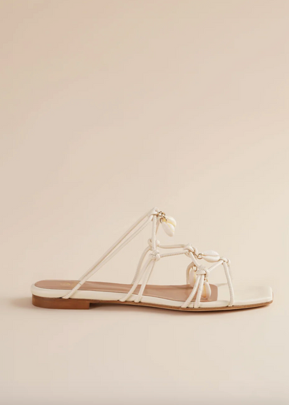 Brother Vellies Shoreline Flat Sandal in Ivory