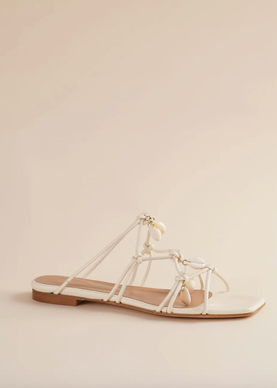 Brother Vellies Shoreline Flat Sandal in Ivory