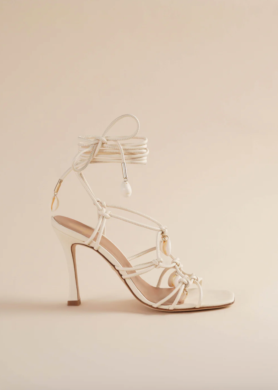 Brother Vellies Shoreline Heeled Sandal in Ivory