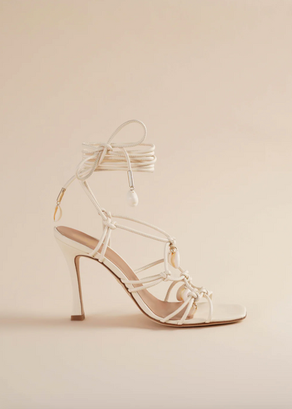 Brother Vellies Shoreline Heeled Sandal in Ivory