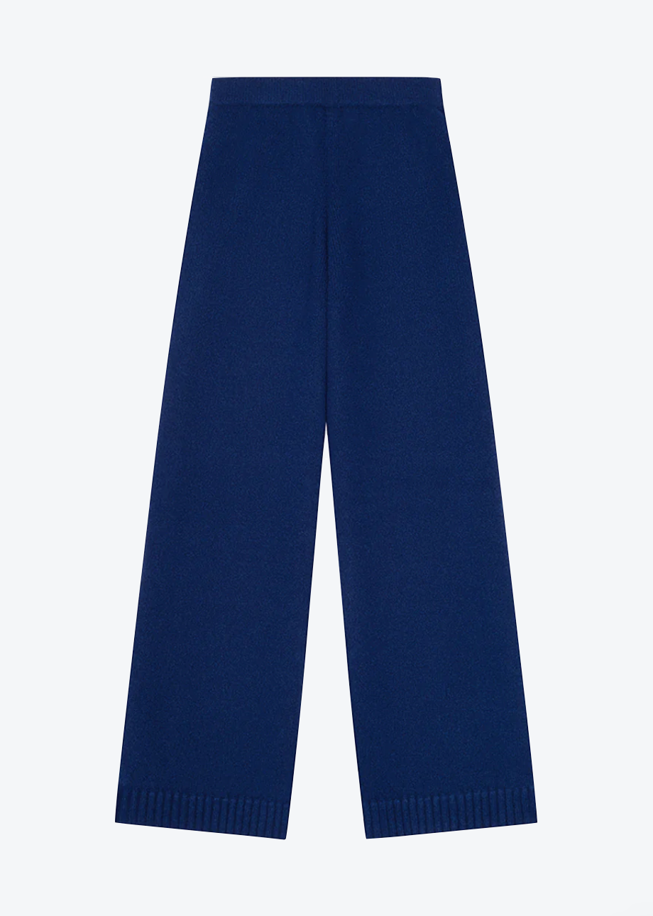 Calle del Mar womens Cashmere Pants in Navy Blue