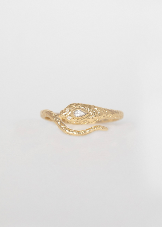 Celine daoust fine jewelry 14k yellow gold Diamond Cobra Ring